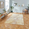 Think Rugs creation 50051 beige gold Yellow, Beige Living Room Floral Rug.