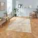 Think Rugs creation 50051 beige gold Yellow, Beige Living Room Floral Rug.