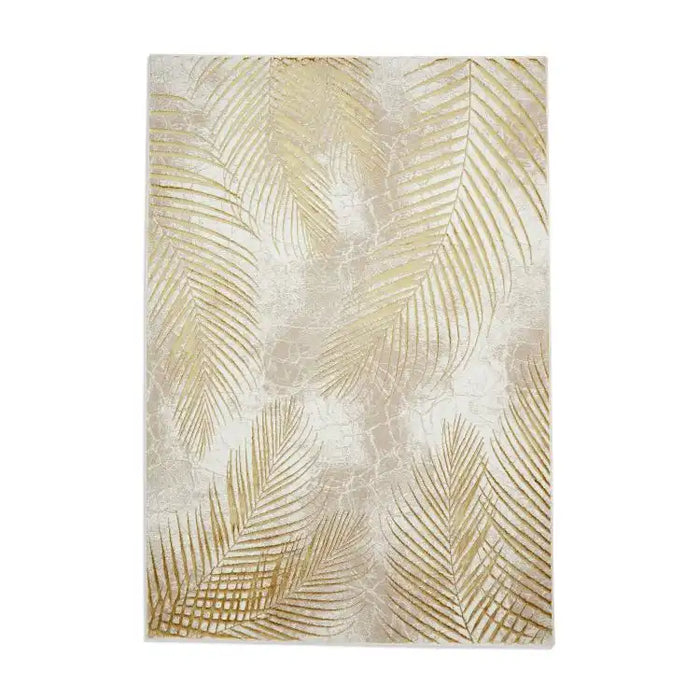 Think Rugs creation 50051 beige gold Yellow, Beige Living Room Floral Rug.