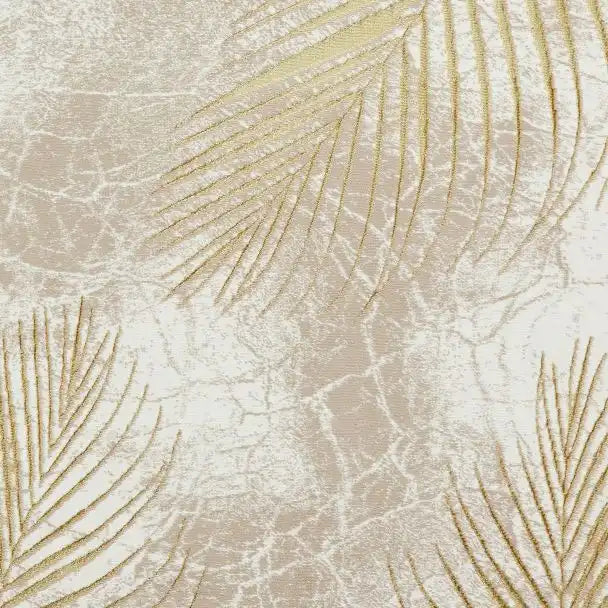 Think Rugs creation 50051 beige gold Yellow, Beige Living Room Floral Rug.