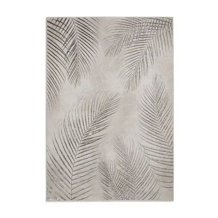 Think Rugs creation 50051 grey silver Grey Living Room Floral Rug.