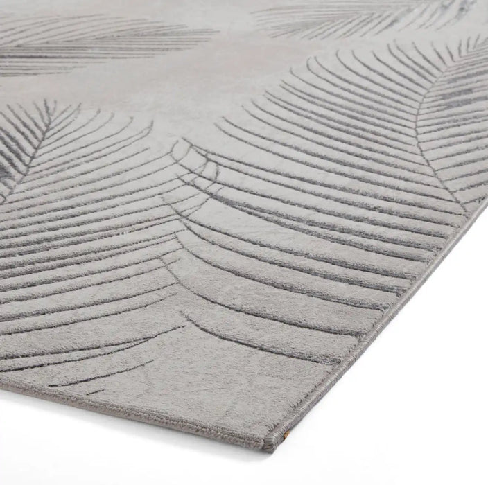 Think Rugs creation 50051 grey silver Grey Living Room Floral Rug.