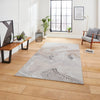 Think Rugs creation 50054 grey ivory Grey Living Room Floral Rug.