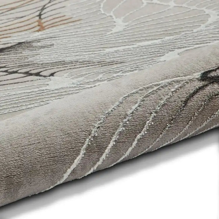 Think Rugs creation 50054 grey ivory Grey Living Room Floral Rug.