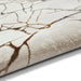 Think Rugs creation g2848 ivory gold Yellow, Ivory Living Room Floral Rug.
