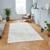 Think Rugs creation g2848 ivory gold Yellow, Ivory Living Room Floral Rug.