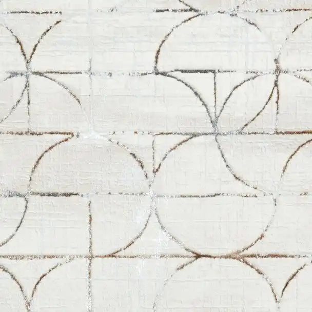 Think Rugs creation g2851 beige silver Grey, Beige Living Room Floral Rug.