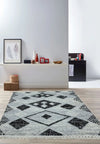 Asiatic cyrus cy07 layla Grey, Black Living Room  Rug.