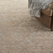 Nourison damask das02 grey Grey Living Room Flat Weave Rug.