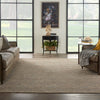 Nourison damask das02 grey Grey Living Room Flat Weave Rug.
