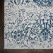 Nourison damask das06 ivory navy Blue, Ivory, Navy Living Room Flat Weave Rug.