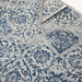 Nourison damask das06 ivory navy Blue, Ivory, Navy Living Room Flat Weave Rug.
