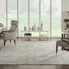Nourison damask das06 ivory Ivory Living Room Flat Weave Rug.