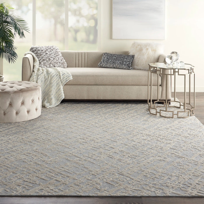Nourison divine div10 sand storm Grey Living Room  Rug.