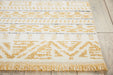 Nourison kamala ds503 yellow Yellow, Ivory Living Room Geometric Rug.