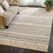 Nourison kamala ds503 yellow Yellow, Ivory Living Room Geometric Rug.