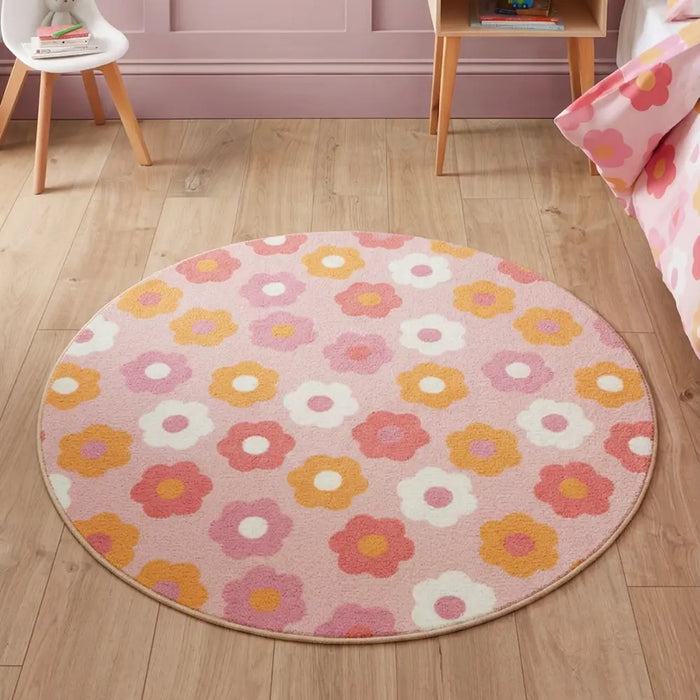 Catherine Lansfield Daisy Retro Pink - Washable