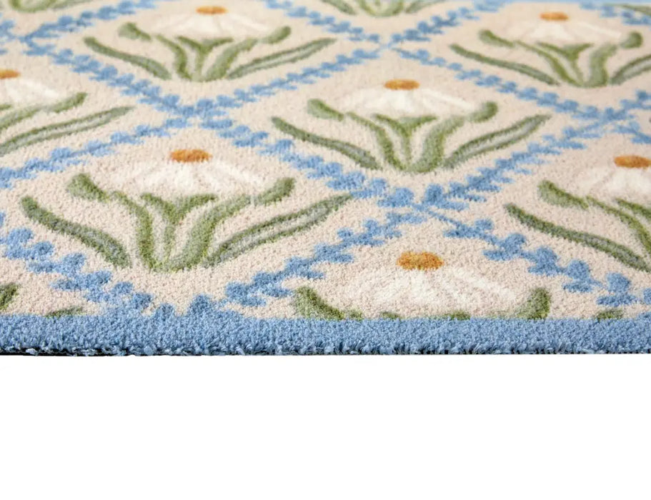 Hug Rug Washable Daisy Trellis Multi