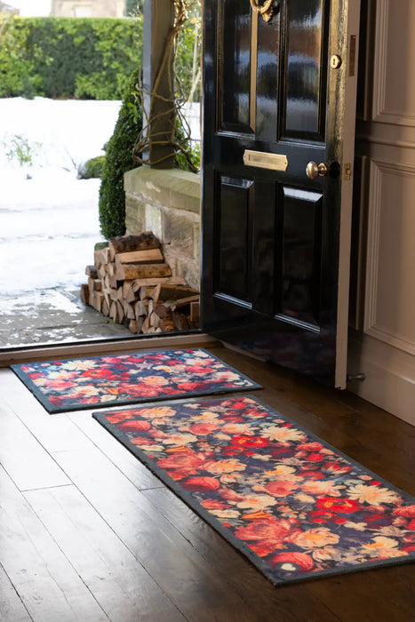 Hug Rug Washable Dark Florals Multi