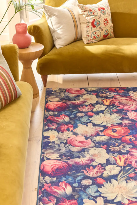 Hug Rug Eco-Washable Dark Florals