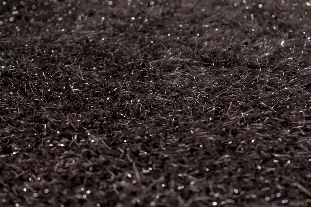 URCO dazzle urco charcoal Black Living Room Shaggy Rug.