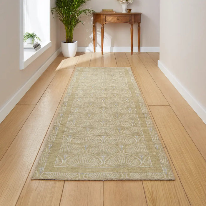 Catherine Lansfield Deco Peacock Washable Green Rug