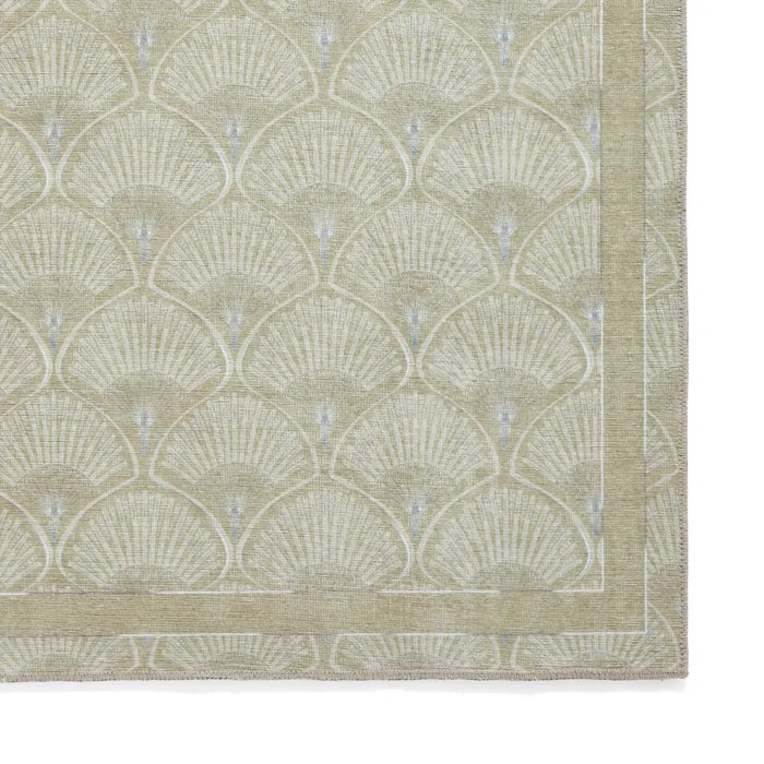 Catherine Lansfield Deco Peacock Washable Green Rug