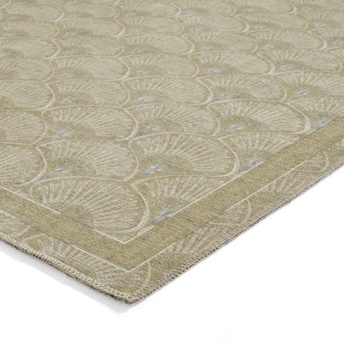 Catherine Lansfield Deco Peacock Washable Green Rug