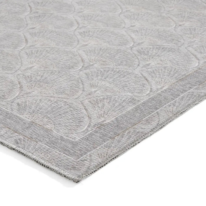 Catherine Lansfield Deco Peacock Washable Silver Rug