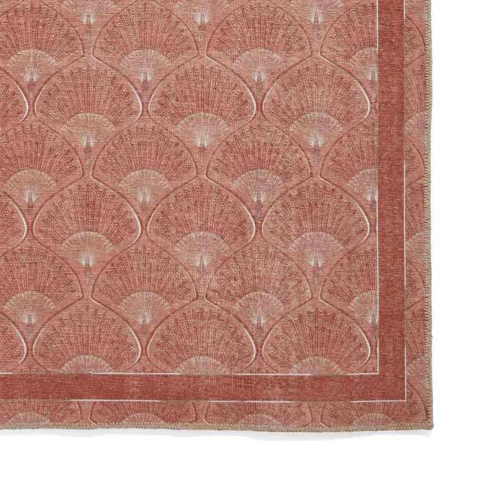 Catherine Lansfield Deco Peacock Washable Rug Orange Rug — RugsDirect ...