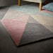 Origins design matters pink grey blue Blue, Grey, Pink Living Room Geometric Rug.