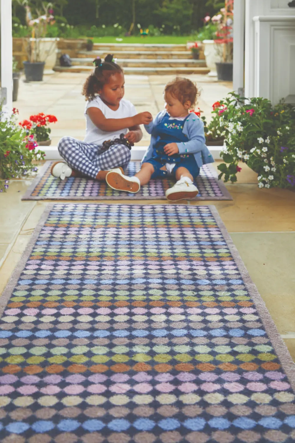 Patterned Hug Rug Designer 22 Runner Multicoloured Rug — RugsDirect Online
