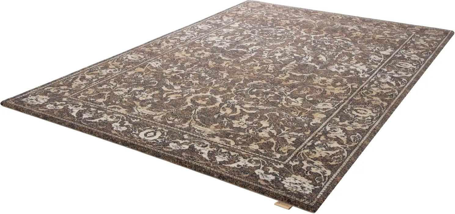 Agnella diamond wool anato dark beige Beige Living Room Moroccan Rug.