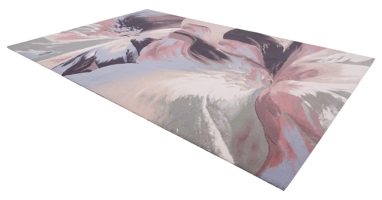 Agnella diamond wool anyl alabaster Multicoloured, Pink Living Room Moroccan Rug.