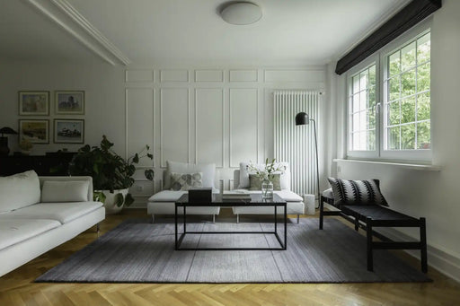 Agnella diamond wool bervely light grey Grey Living Room Moroccan Rug.