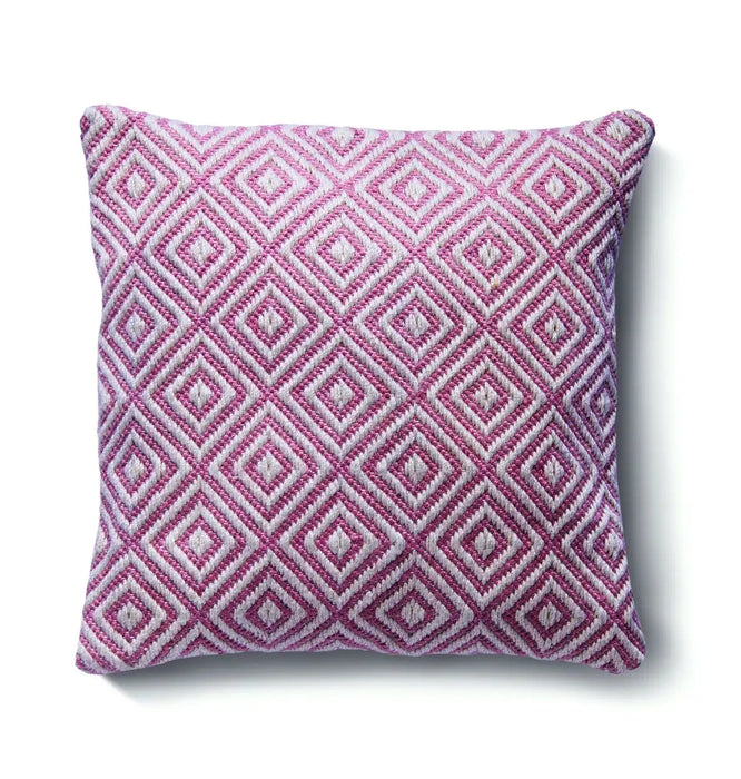 Origins hug rug woven diamond coral pink Pink Living Room Flat Weave Rug.