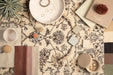 Agnella diamond wool damore alabaster Beige, Cream Living Room Moroccan Rug.