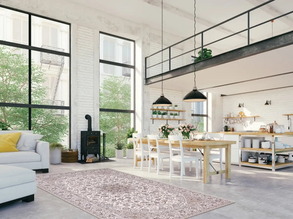 Agnella diamond wool damore alabaster Beige, Cream Living Room Moroccan Rug.