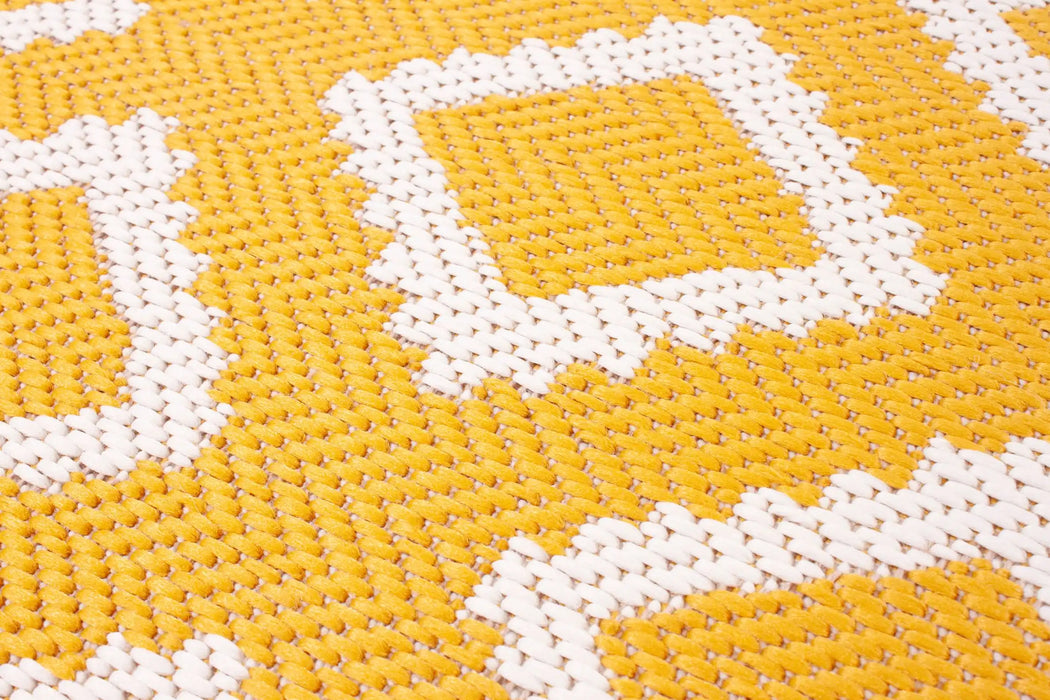 Rug Style terrace outdoor diamond gold Yellow Living Room Geometric Rug.
