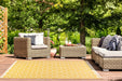 Rug Style terrace outdoor diamond gold Yellow Living Room Geometric Rug.