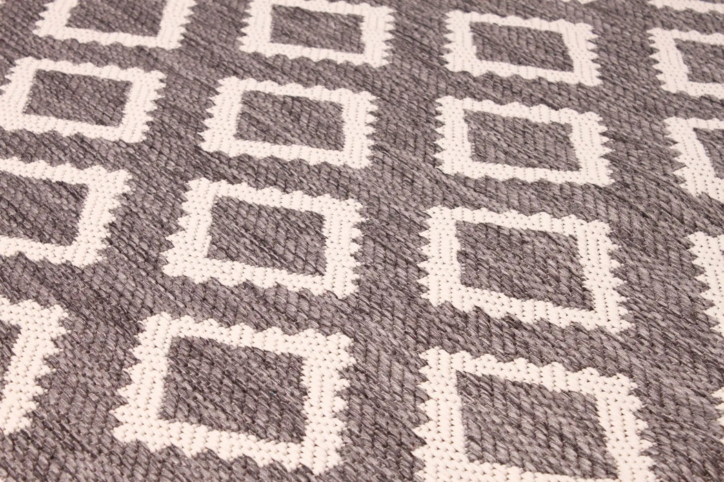Rug Style terrace outdoor diamond grey Grey Living Room Geometric Rug.