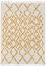 Asiatic hackney kelims diamond yellow Yellow, Ivory  Wool Rug.