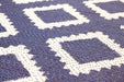 Rug Style terrace outdoor diamond navy Blue, Navy Living Room Geometric Rug.