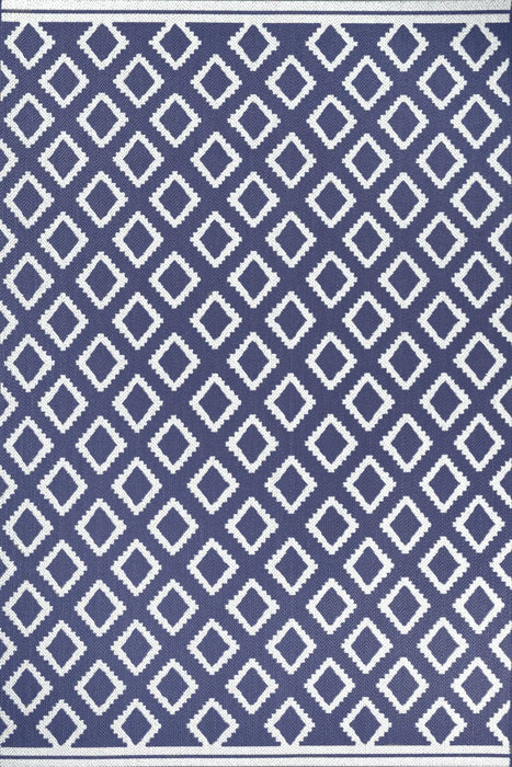 Rug Style terrace outdoor diamond navy Blue, Navy Living Room Geometric Rug.