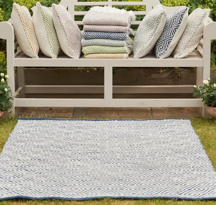 Hug Woven Diamond Navy Rug