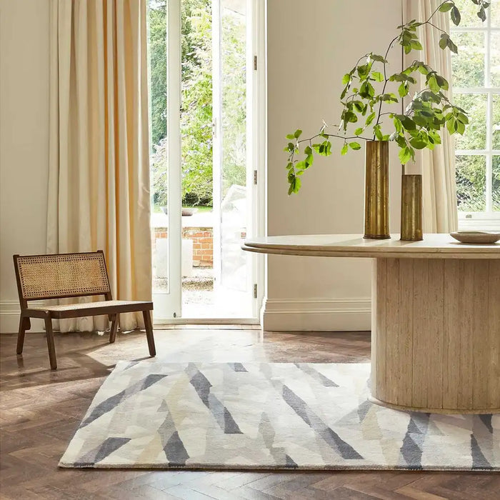 Harlequin harlequin diffinity oyster 14001 Grey, Ivory, Multicoloured Living Room Wool Rug.