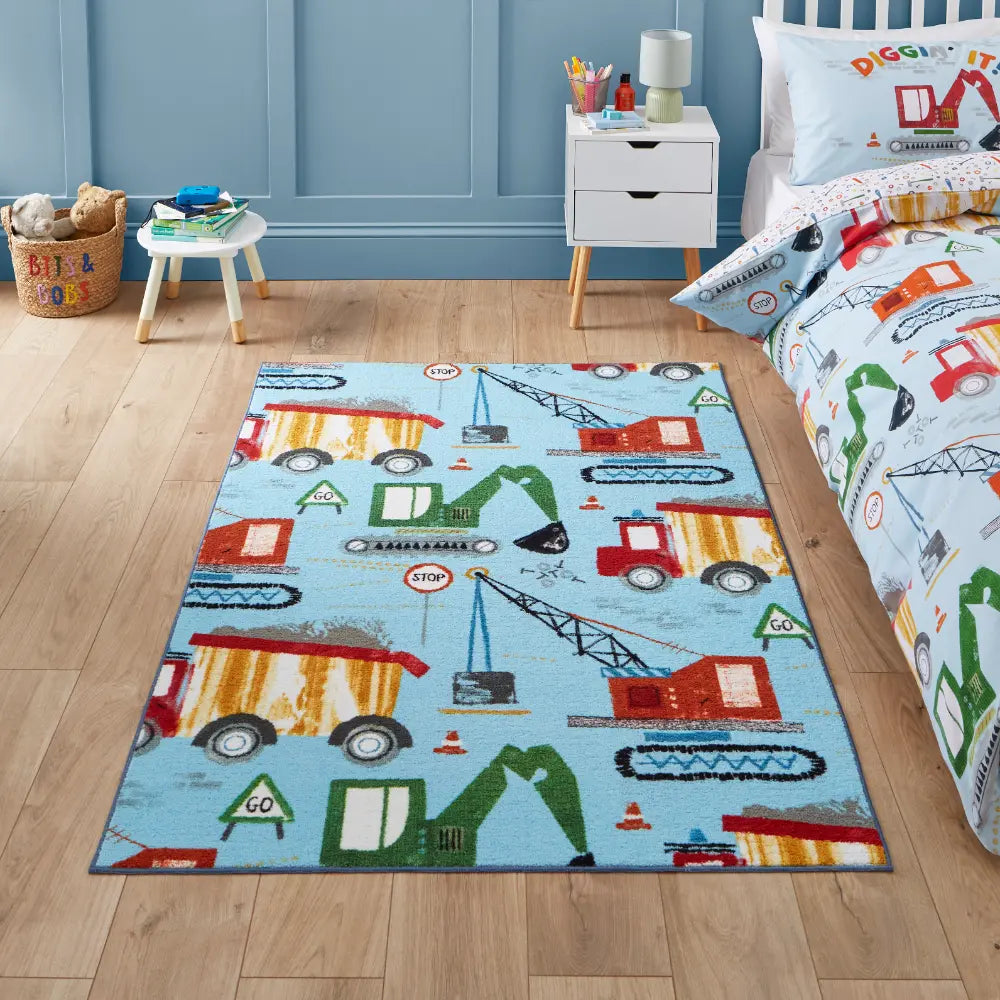 Catherine Lansfield Construction Blue