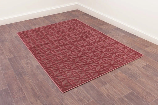 Prestige dimensions 809 terracotta Red Living Room Geometric Rug.