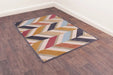 Prestige dimensions 834 teal Beige, Multicoloured Living Room Geometric Rug.