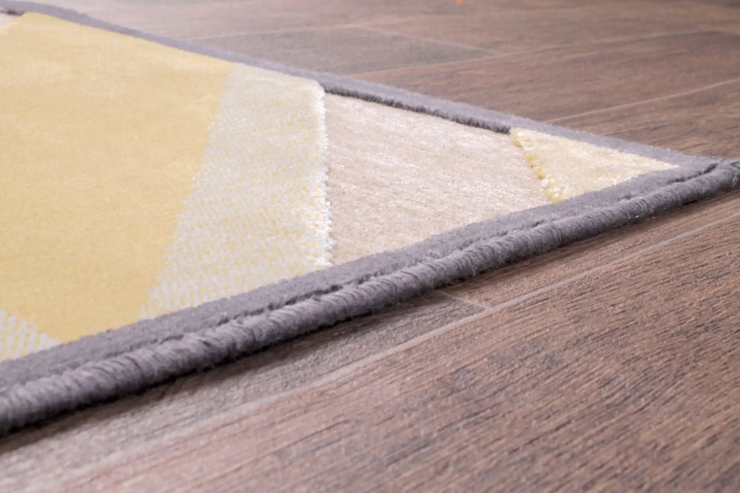 Prestige dimensions 834 teal Beige, Multicoloured Living Room Geometric Rug.